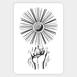 Burning in the Sun and Moon Sticker